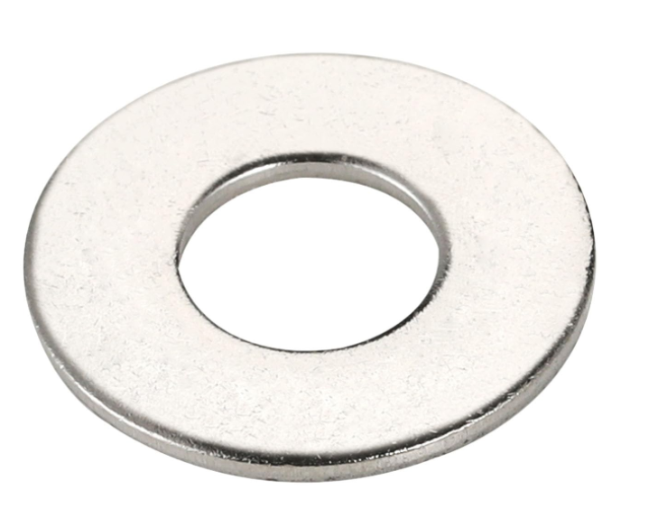 Flat Washer, Stainless Steel, M4, 100-Pack