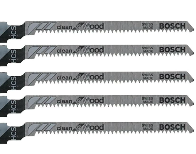 Jig Saw Blades, Clean For Wood, High Carbon Steel, 4", 10 TPI, 100 Pk