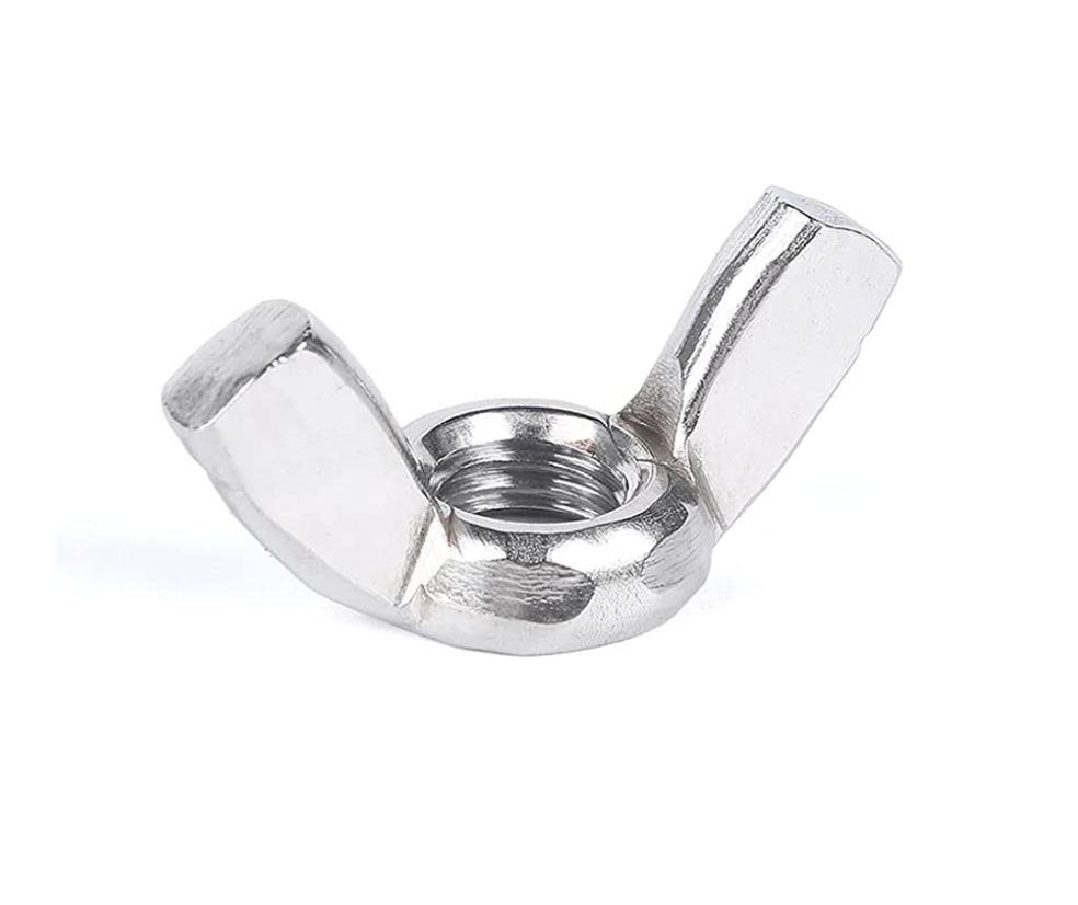 Wing Nut, Stainless Steel, M4, 100-Pack