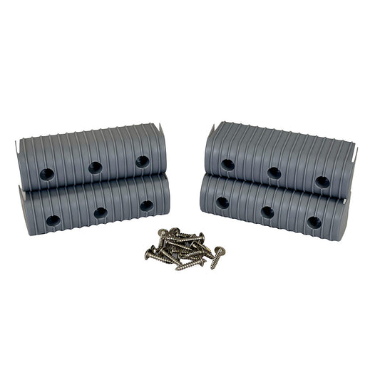 Caliber BunkWrap End Cap 2x6" Grey Accessory Kit w/Stainless Steel Hardware *4-Pack [23053]