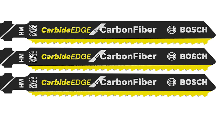 Jig Saw Blades, Carbide Edge For Carbon Fiber, 3", 12 TPI, 3 Pk